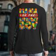 Mom And Dad Mama Birthday Boy Building Bricks Family Party Long Sleeve T-Shirt Back Print