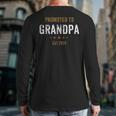 New For Dad Promoted To Grandpa Est 2020 Long Sleeve T-Shirt Back Print