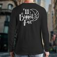 Number 11's Biggest Fan Shirt Basketball Player Mom Dad Long Sleeve T-Shirt Back Print