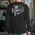 Number 15's Biggest Fan Shirt Basketball Player Mom Dad Long Sleeve T-Shirt Back Print