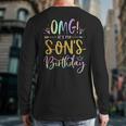 OMG It's My Son's Birthday Happy Bday Tie Dye Mom Dad Long Sleeve T-Shirt Back Print