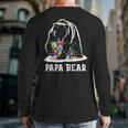 Papa Bear Autism Awareness Autism Matching Family Dad Long Sleeve T-Shirt Back Print