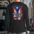 Papi Puerto Rican Dad Puerto Rico Pride Boricua Father's Day Long Sleeve T-Shirt Back Print