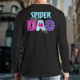 Parents Mom Spider Dad Matching Family Birthday Long Sleeve T-Shirt Back Print