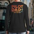 Pilot Dad Art For Men Father Aviation Airplane Pilot Long Sleeve T-Shirt Back Print