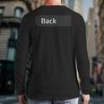Play Cars On Dad's Back Mat Road Car Race Track ON Back Long Sleeve T-Shirt Back Print