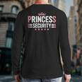 Princess Security Boys Big Brother Vintage Birthday Dad Mom Long Sleeve T-Shirt Back Print