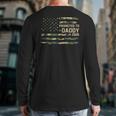 Promoted To Daddy Est 2026 Camo USA Flag New Dad 2026 Long Sleeve T-Shirt Back Print