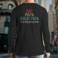 Promoted To Great Papa 2024 Fathers Day First Time Dad Long Sleeve T-Shirt Back Print