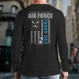 Proud Air Force Dad Of The US Air Force USA Flag Long Sleeve T-Shirt Back Print