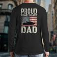 Proud Coast Guard Dad USCG American Flag T-Shirt Long Sleeve T-Shirt Back Print