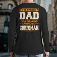 Proud Dad Of Awesome Corpsman Father's Day Long Sleeve T-Shirt Back Print