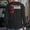 Proud Dad Of Class Of 2026 Graduate Long Sleeve T-Shirt Back Print