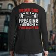 Proud Dad Of A Powerlifter Father Powerlifting Dad Long Sleeve T-Shirt Back Print