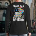 Proud Dad Of The Toughest Boy Autism Awareness Father Autism Long Sleeve T-Shirt Back Print