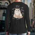 Ragdoll Cat Anatomy Cute Pet Mom Dad Cream Bicolor Long Sleeve T-Shirt Back Print