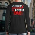 Red Cheer Dad Family Father Cheerleader Squad Long Sleeve T-Shirt Back Print
