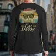 Retro Cat Daddy 80s 90s Style Sunglasses Long Sleeve T-Shirt Back Print