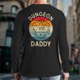 Retro Dungeon Daddy Fathers Day Long Sleeve T-Shirt Back Print