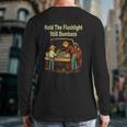 Retro Hold The Flashlight Still Dumbass Car Fixing Dad Son Long Sleeve T-Shirt Back Print