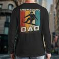 Retro Snowboard Dad Snowboarding Father Snowboarder Dad Long Sleeve T-Shirt Back Print