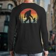 Retro Vintage Bigfoot Dad Fathers Day Father Son Matching Long Sleeve T-Shirt Back Print