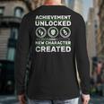 Schwangerschaft Verknden Geschenk Zocker New Character Created Pregnancy Announcement Dad Gamer Long Sleeve T-Shirt Back Print