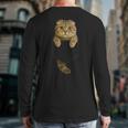 Scottish Fold Cat Pocket Cat Mom Cat Dad Cat Lover Long Sleeve T-Shirt Back Print Scottish Fold Cat Pocket Cat Mom Cat Dad Cat Lover Long Sleeve T-Shirt Back Print