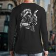 Shih Tzu Dog Playing Electric Guitar Rock Dog Dad Men Women Kids Long Sleeve T-Shirt Back Print