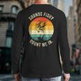 Sounds Fishy Count Me In Dad Grandpa Vintage Fishing Long Sleeve T-Shirt Back Print