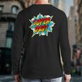 Super Dad Comic Book Superhero Father's Day Long Sleeve T-Shirt Back Print Super Dad Comic Book Superhero Father's Day Long Sleeve T-Shirt Back Print