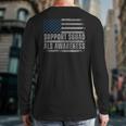 Support ALS Awareness Month USA American Flag Men Dad Long Sleeve T-Shirt Back Print