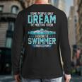 Swimming Parent Swimmer Mom Dad My Favorite Swim Meet Long Sleeve T-Shirt Back Print