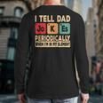 I Tell Dad Jokes Periodically Retro Papa Fathers Day Men Long Sleeve T-Shirt Back Print