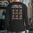 Things I Do In My Spare Time German Shepherd Dog Dad Mom Long Sleeve T-Shirt Back Print Things I Do In My Spare Time German Shepherd Dog Dad Mom Long Sleeve T-Shirt Back Print