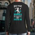 Never Thought I'd Be Wearing a Mermaid Dad Small Long Sleeve T-Shirt Back Print