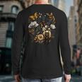 Tortie Cat Owner Flowers Tortie Cat Mom Tortie Cat Dad Long Sleeve T-Shirt Back Print