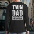 Twin Dad Shirt Men Dad Of Twins Fathers Day Long Sleeve T-Shirt Back Print