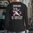 Unicorn Dad Girl Birthday Party Clothing Papacorn Long Sleeve T-Shirt Back Print