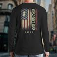 USA American Flag Archery Dad Long Sleeve T-Shirt Back Print
