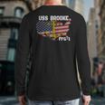USS Brooke FFG-1 Frigate Veterans Day Son Father Grandpa Dad Long Sleeve T-Shirt Back Print