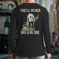 Vintage Father Son Family Autistic Kids Autism Awareness Dad Long Sleeve T-Shirt Back Print