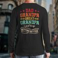 Vintage Great Grandpa For Fathers Day Dad Papa Grandpa Long Sleeve T-Shirt Back Print