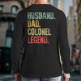 Vintage Husband Dad Colonel Legend Retro T-Shirt Long Sleeve T-Shirt Back Print Vintage Husband Dad Colonel Legend Retro T-Shirt Long Sleeve T-Shirt Back Print