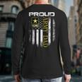Vintage Proud Army Dad With American Flag Long Sleeve T-Shirt Back Print