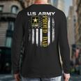 Vintage US Army Proud Dad With American Flag Long Sleeve T-Shirt Back Print