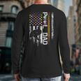 Vintage USA Flag Billiards Player Proud Pool Dad Long Sleeve T-Shirt Back Print
