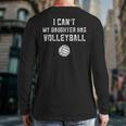 Volleyball Dad Men I Can't My Daughter Has Volleyball Mom Small Long Sleeve T-Shirt Back Print