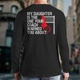 Volleyball Mom Dad Parent Shirt Daughter Player Long Sleeve T-Shirt Back Print