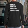 Wedding Officiant Art For Men Dad Ordained Minister Long Sleeve T-Shirt Back Print